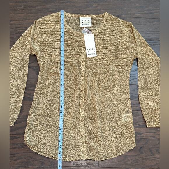 Karen by Simonsen Say Shirt Speed Pearl Blouse Size Small  (34) NWT - Picture 6 of 10